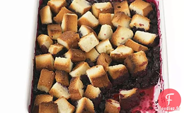 Croustillant au Gâteau aux Myrtilles