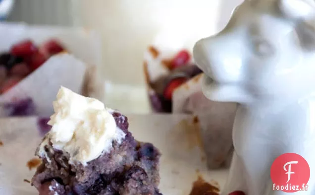 Muffins à la Grenade, aux Myrtilles Et à la Noix de Coco