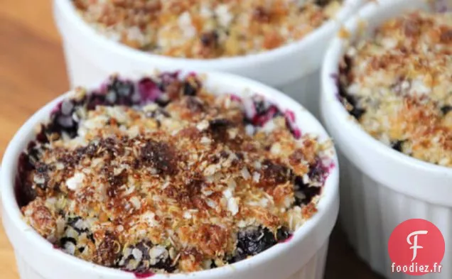 Croustillant aux Bleuets sans gluten / produits laitiers / œufs