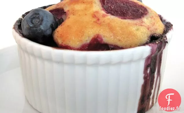 Gâteaux Individuels Rapides Aux Prunes Et Aux Myrtilles