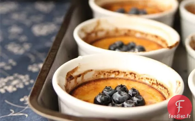 Crème Pâtissière Aux Myrtilles Au Four Avec Sirop De Citron