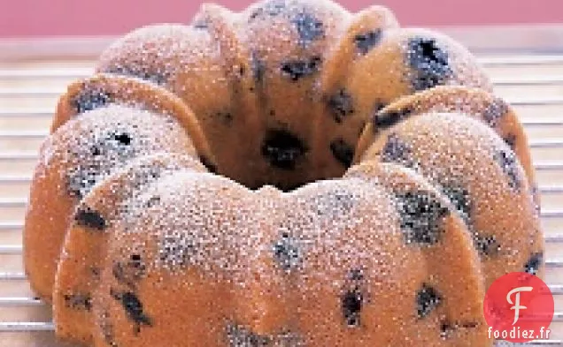 Gâteau Bundt aux myrtilles et au citron