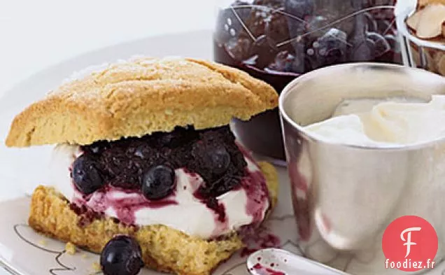 Sablés aux Bleuets et Amandes avec Crčme Fraîche