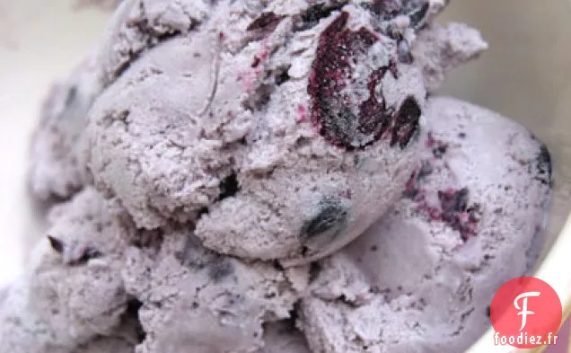 Crème Glacée au Basilic aux Myrtilles de Janine Meilleur Lécher! Crème Glacée 2008