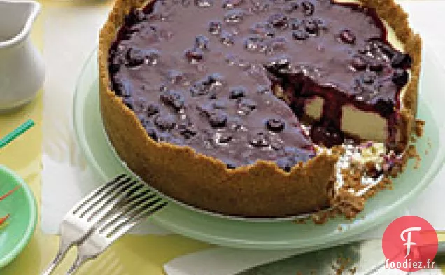Gâteau Au Fromage Avec Garniture Aux Myrtilles