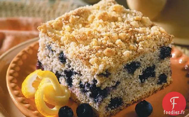 Gâteau au café aux myrtilles et au citron