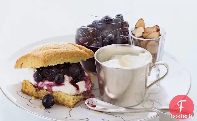 Sablés aux Bleuets et Amandes à la Crème Fraîche