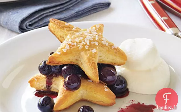 Pavé de Myrtilles aux Sablés Étoilés Sucrés