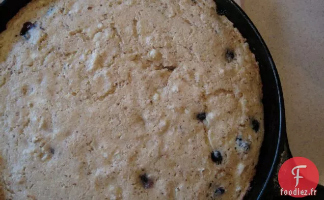 Gâteau à la Poêle aux Myrtilles et au Bacon au Maïs