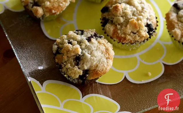 Muffins aux Bleuets Frais Au Beurre Doré
