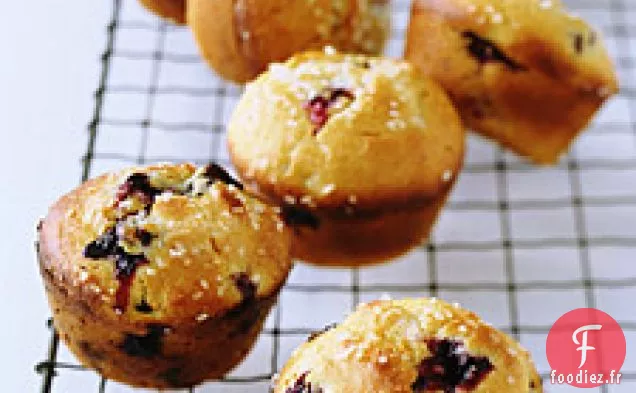 Muffins aux bleuets et à la semoule de maïs