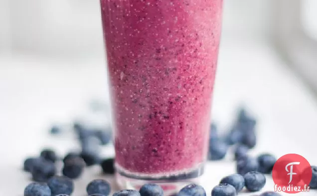 Super Smoothie aux Myrtilles et à la Noix de Coco