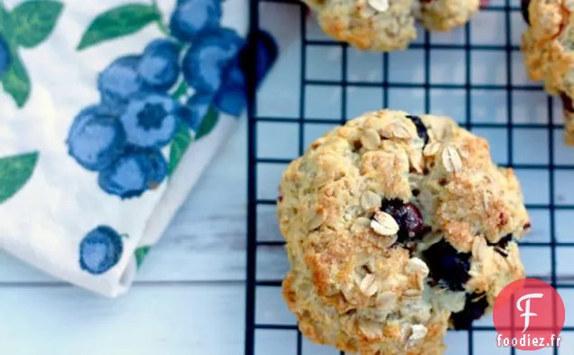 Scones Sains d'Avoine aux Bleuets