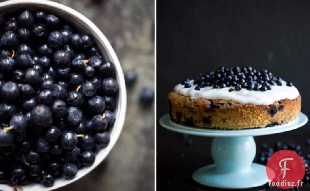 Gâteau aux Myrtilles, au Citron, aux Graines de Pavot et aux Amandes