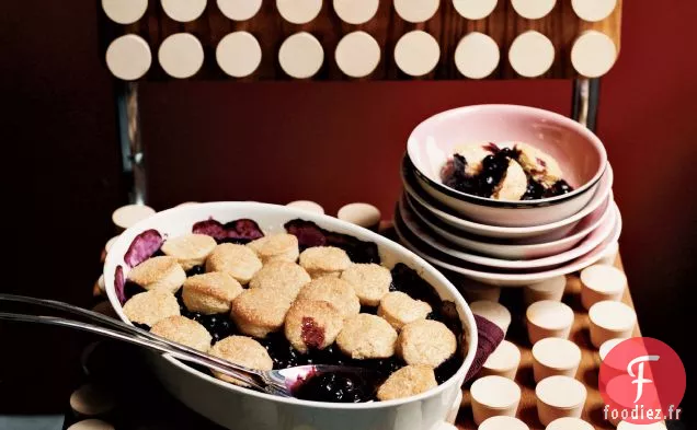 Pavé de Myrtilles avec Biscuits au Miel