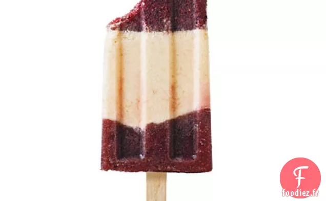 Pop de Glace aux Bleuets et aux Pêches