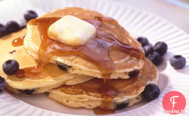 Crêpes à la Crème Sure aux Myrtilles