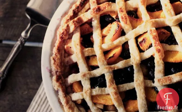 Tarte aux Pêches Et aux Myrtilles