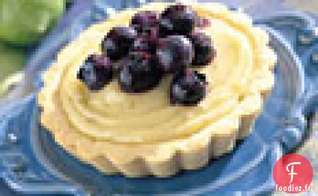 Tartelettes aux Myrtilles au Caillé de Citron vert