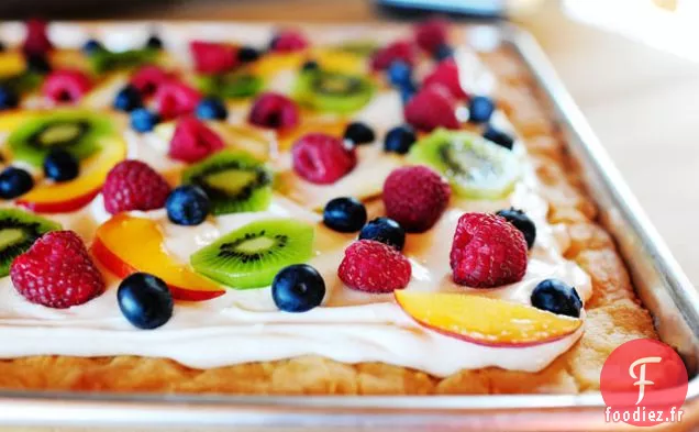 Pizza aux Fruits à Plat Profond