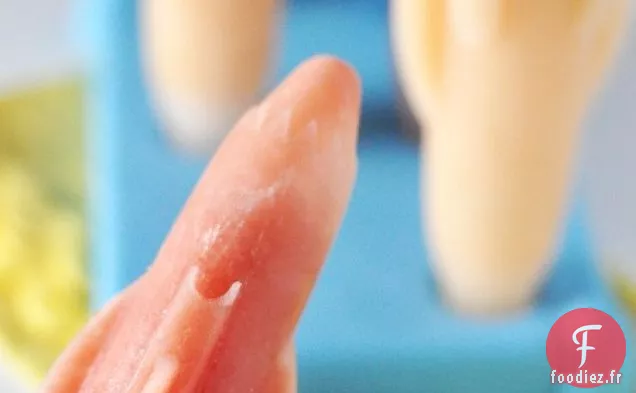 Sucettes Glacées au Yogourt au Melon d'eau et au Cantaloup