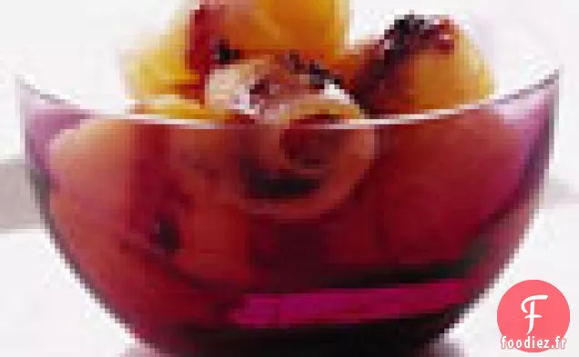 Boucles de Cantaloup au Vin Épicé