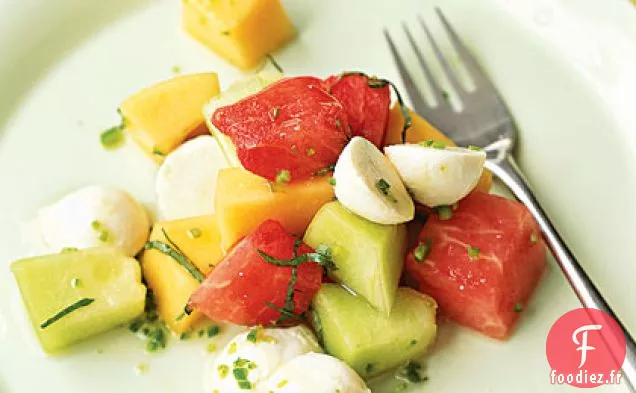 Salade Mozzarrella aux Trois Melons