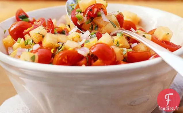 Salsa aux Cantaloups et Tomates Cerises