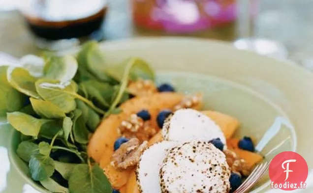 Salade de Melon et Fromage de Chèvre avec Vinaigrette Agrodolce