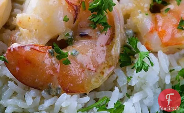 Crevettes À La Sauce Gorgonzola
