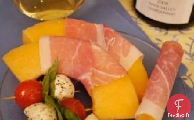 Melon Et Gressins enrobés De Prosciutto