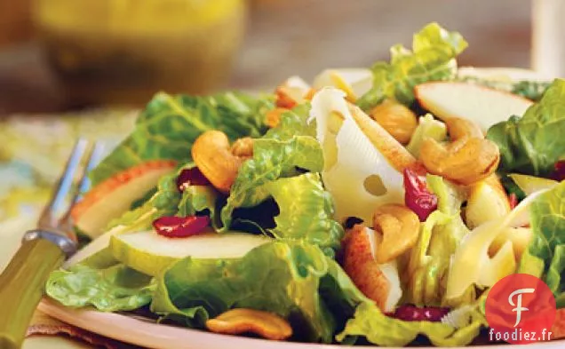 Salade De Pommes Et De Poires Avec Vinaigrette Aux Graines De Pavot Et Au Citron