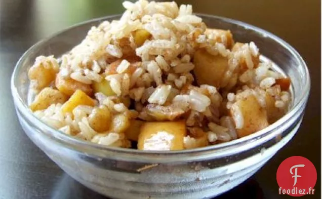 Riz au Petit déjeuner aux Pommes et à la Cannelle