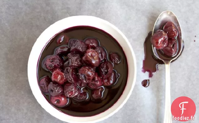 Cerises Pochées Au Vin Rouge