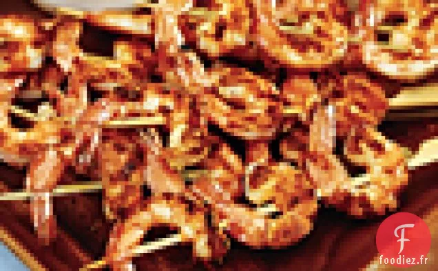 Crevettes Grillées avec Trempette au Tamarin Épicé