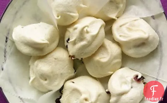 Meringues cerises-pacanes