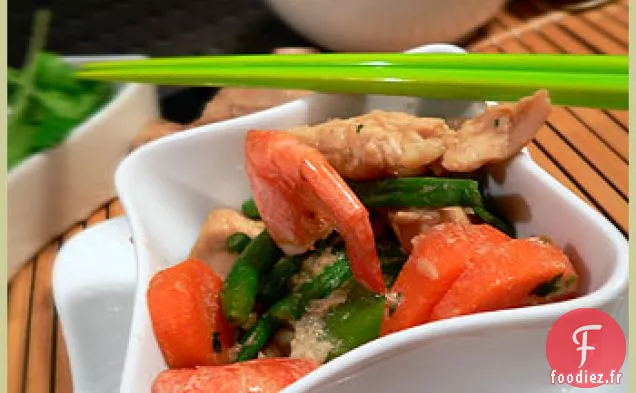 Crevettes au Poulet à la Citronnelle