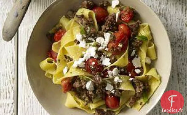 Pâtes Au Ragoût d'Agneau et de tomates cerises