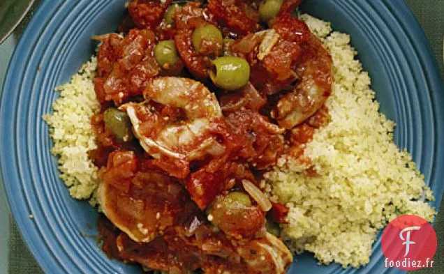 Crevettes aux Tomates et Olives