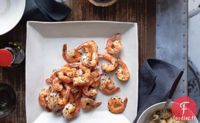 Crevettes Salées et Poivrées avec Riz Frit Thaïlandais