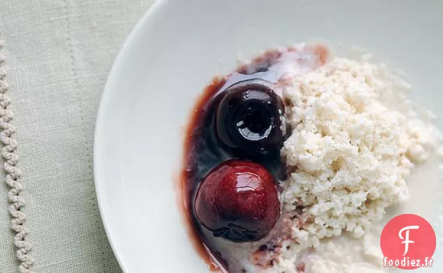 Glace Aux Amandes Aux Cerises Glacées