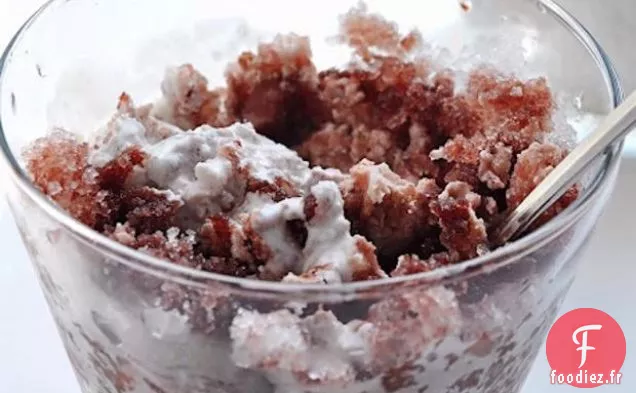 Glace À L'Eau De Coco Avec Cerise Mosto Cotto & Crème
