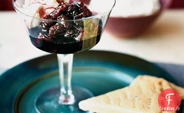 Compote de Cerises Séchées au Sablé et au Mascarpone
