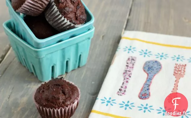 Muffins Au Chocolat Et aux Cerises Au Blé Entier