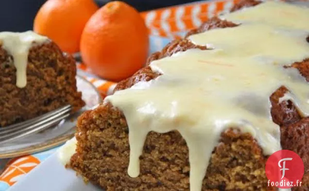 Gâteau À L'Huile D'Olive À La Courge Musquée Avec Glaçage à La Clémentine