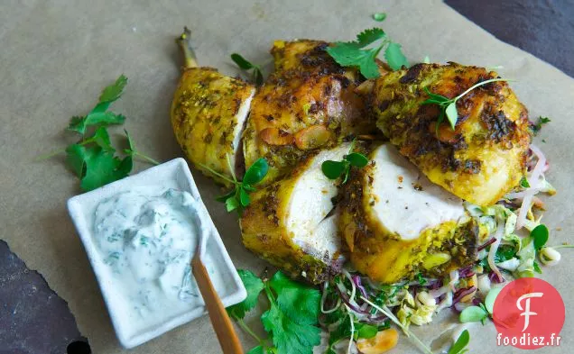 Poulets Demi-Rôtis À La Noix De Coco Et À La Coriandre