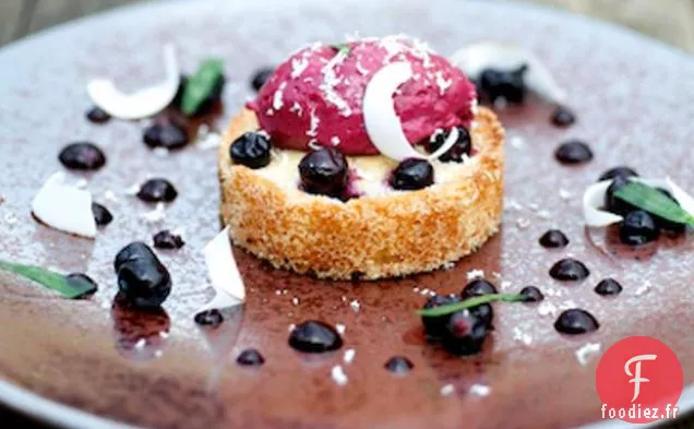 Financier De Cassis Et Noix De Coco À La Mousse De Cassis
