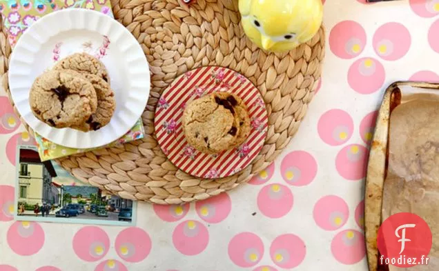 Biscuits aux Pépites de Chocolat à la Noix De Coco Grillées au Beurre Brun