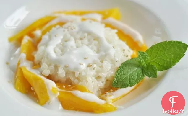 Comment Faire De La Mangue Thaïlandaise Avec Du Riz Gluant À La Noix De Coco