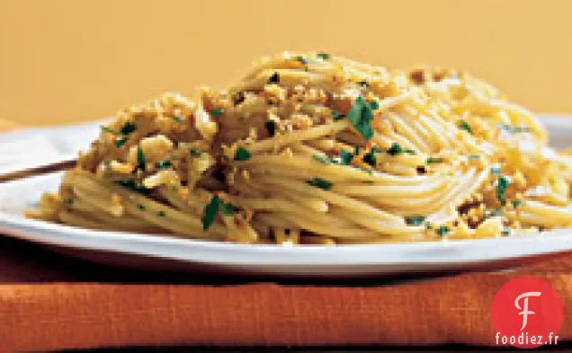 Spaghetti Aux Oignons Caramélisés, Anchois Et Grillés - garli